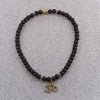 TCC™ Black Matte Agate Om Buddha Bracelet